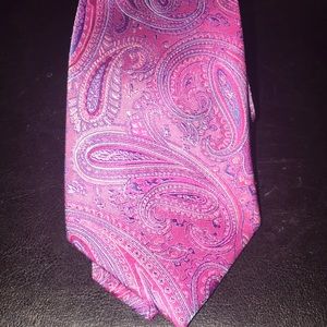 GEOFFREY BEENE Pink Paisley men’s tie